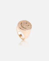 JM10 Iced Smiley Ring - Gold - Cernucci