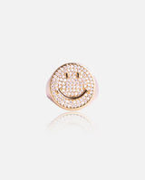 JM10 Iced Smiley Ring - Gold - Cernucci