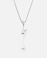 Lightning Bolt Pendant - White Gold - Cernucci