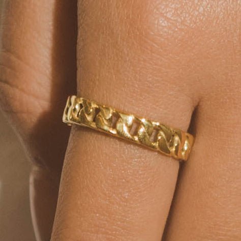Micro Cuban Ring - Gold - Cernucci