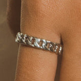 Micro Cuban Ring - White Gold - Cernucci