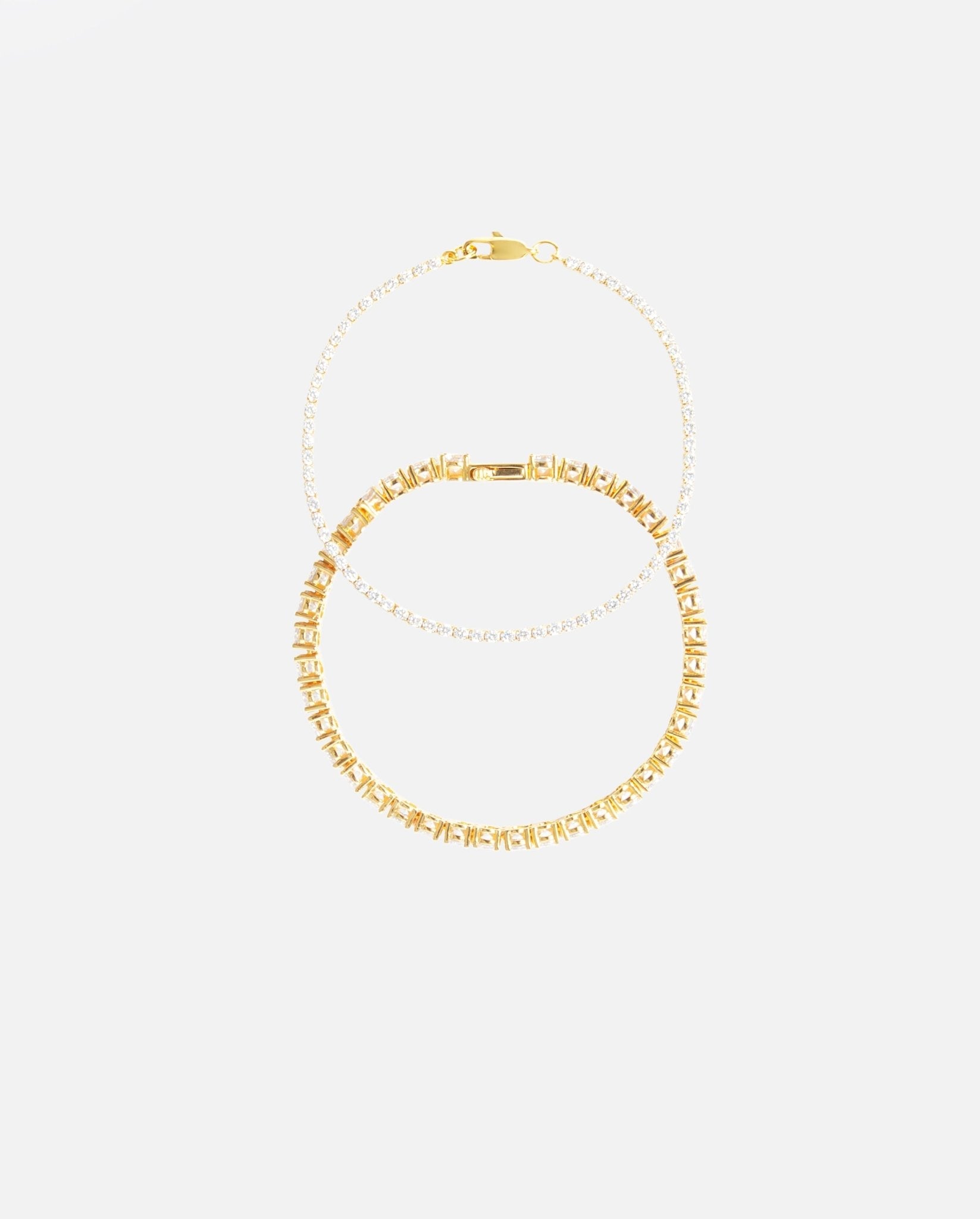 Micro Tennis + 5mm Tennis Bracelet Bundle - Gold - Cernucci
