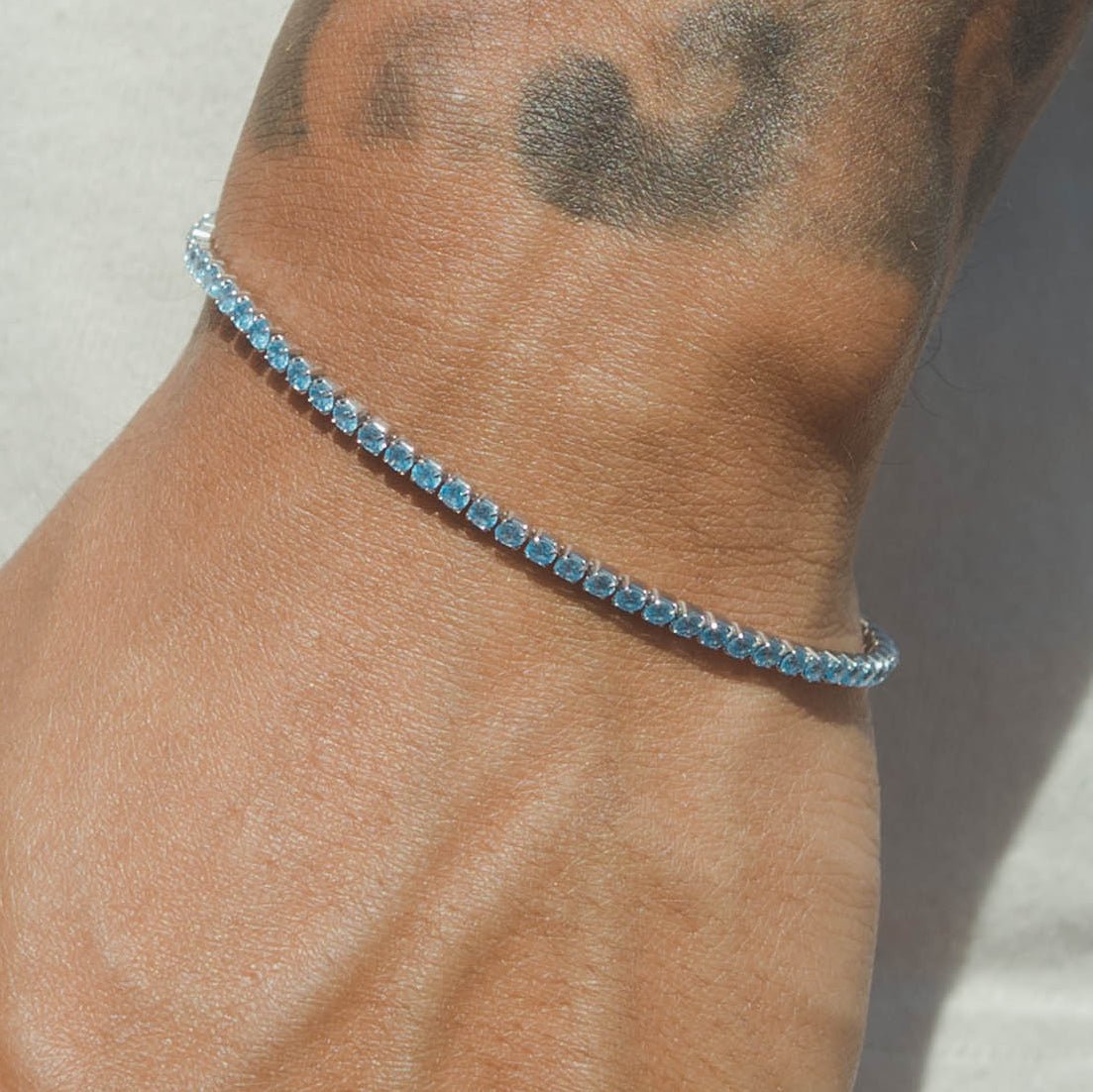 Micro Tennis Bracelet - Blue - Cernucci