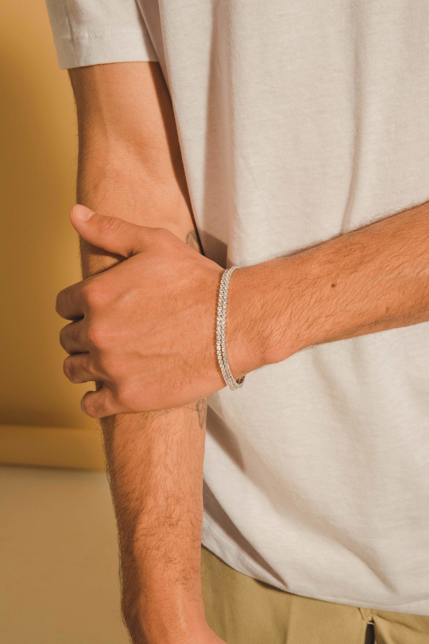 Micro Tennis Bracelet Bundle - White Gold - Cernucci