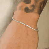 Micro Tennis Bracelet - White Gold - Cernucci