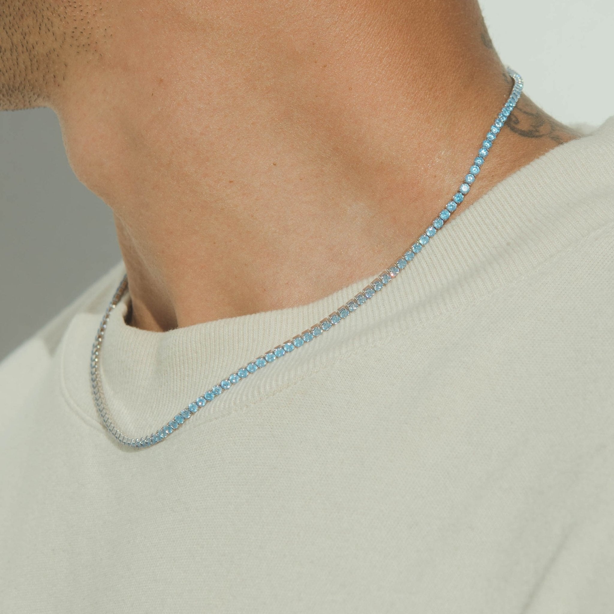 Micro Tennis Chain - Blue - Cernucci