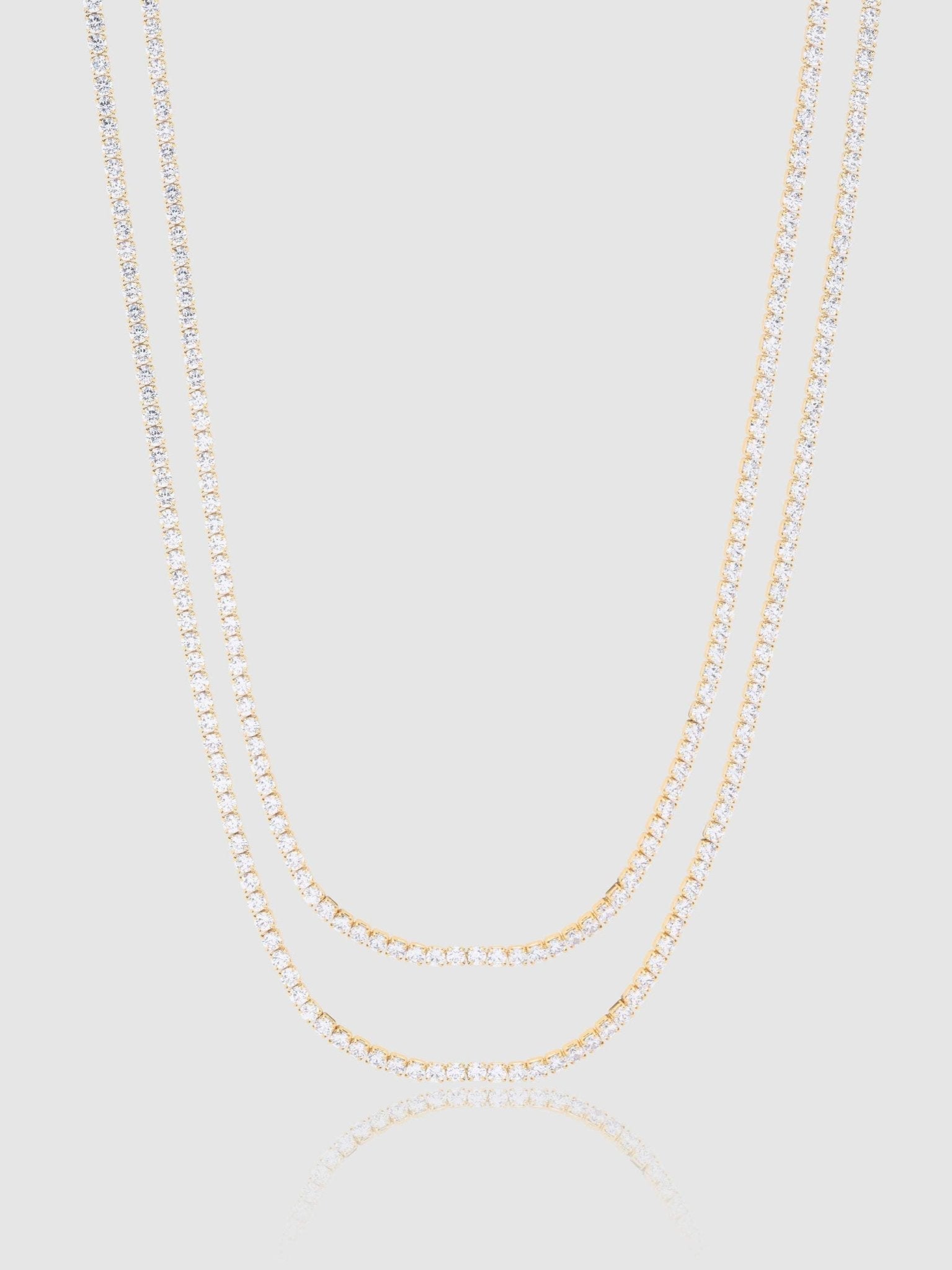Micro Tennis Chain Bundle - Gold - Cernucci