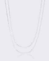 Micro Tennis Chain Bundle - White Gold - Cernucci