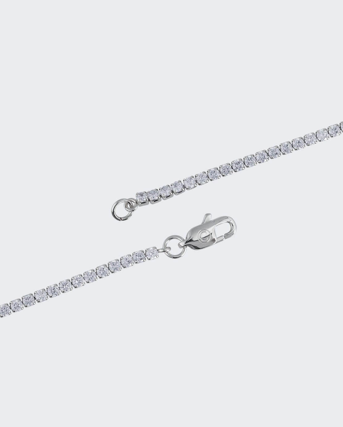 Micro Tennis Chain Bundle - White Gold - Cernucci