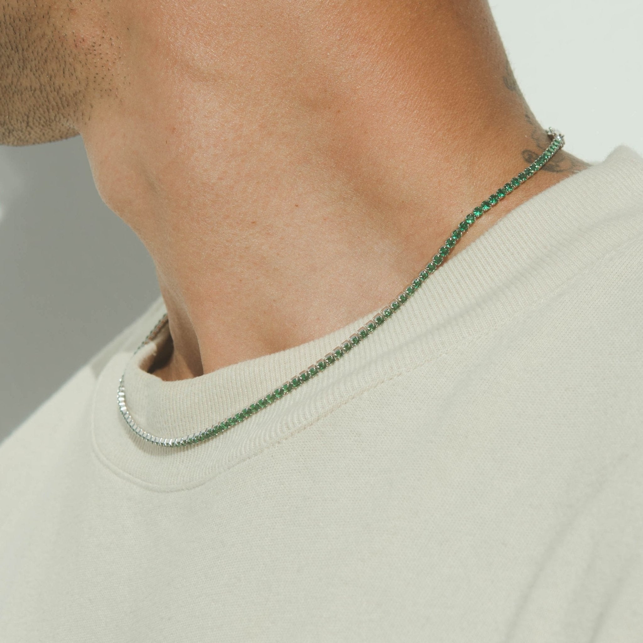 Micro Tennis Chain - Green - Cernucci