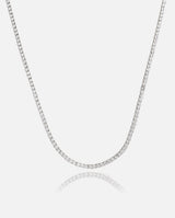 Micro Tennis Chain - White Gold - Cernucci