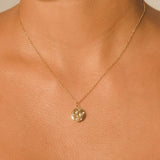 Molten Disc Necklace - Gold - Cernucci