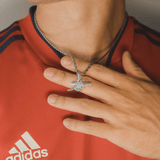 Official Arsenal Cannon Pendant - White Gold - Cernucci