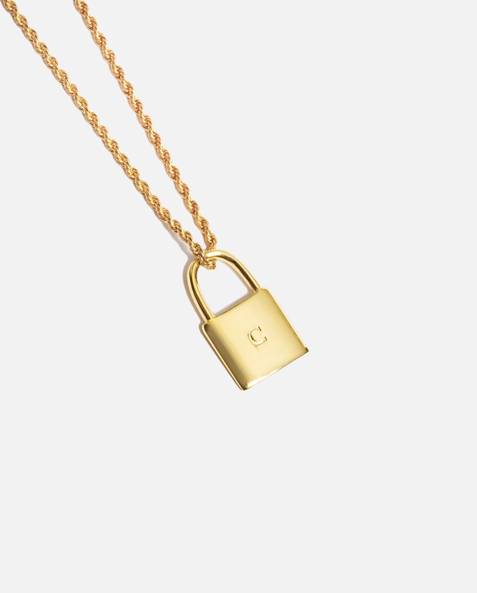 Padlock Pendant - Gold - Cernucci