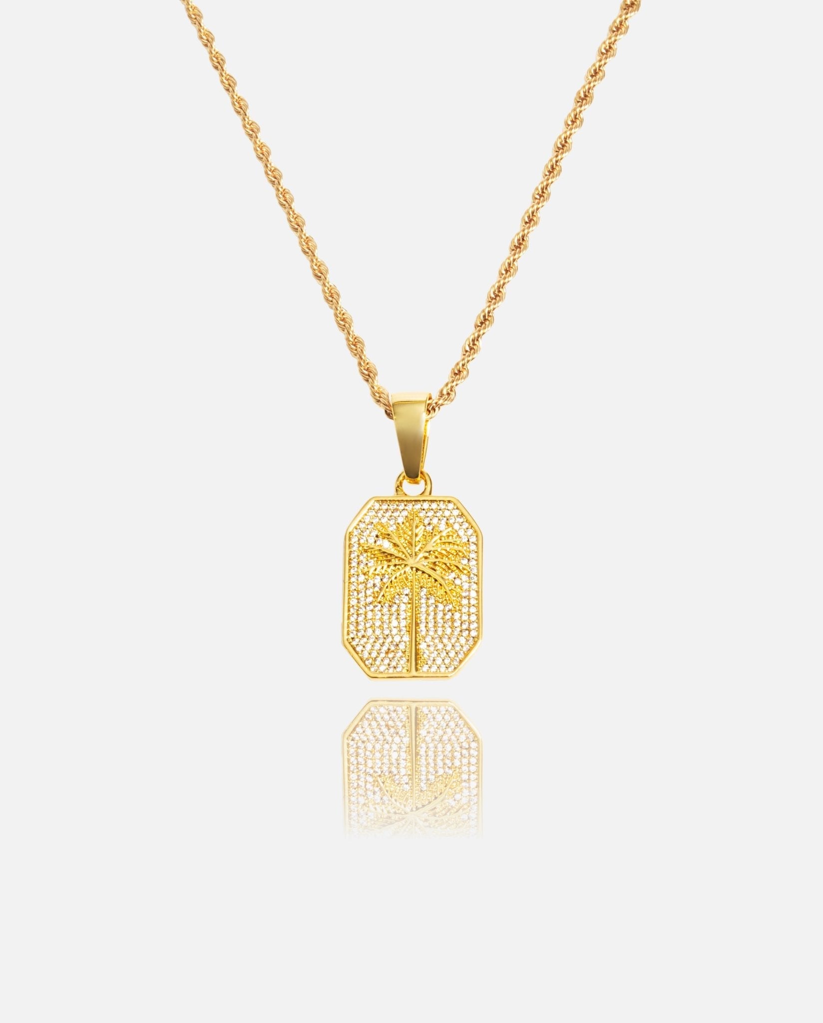Palm Tree Pendant - Gold - Cernucci