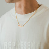 Paper Clip Necklace - Gold - Cernucci