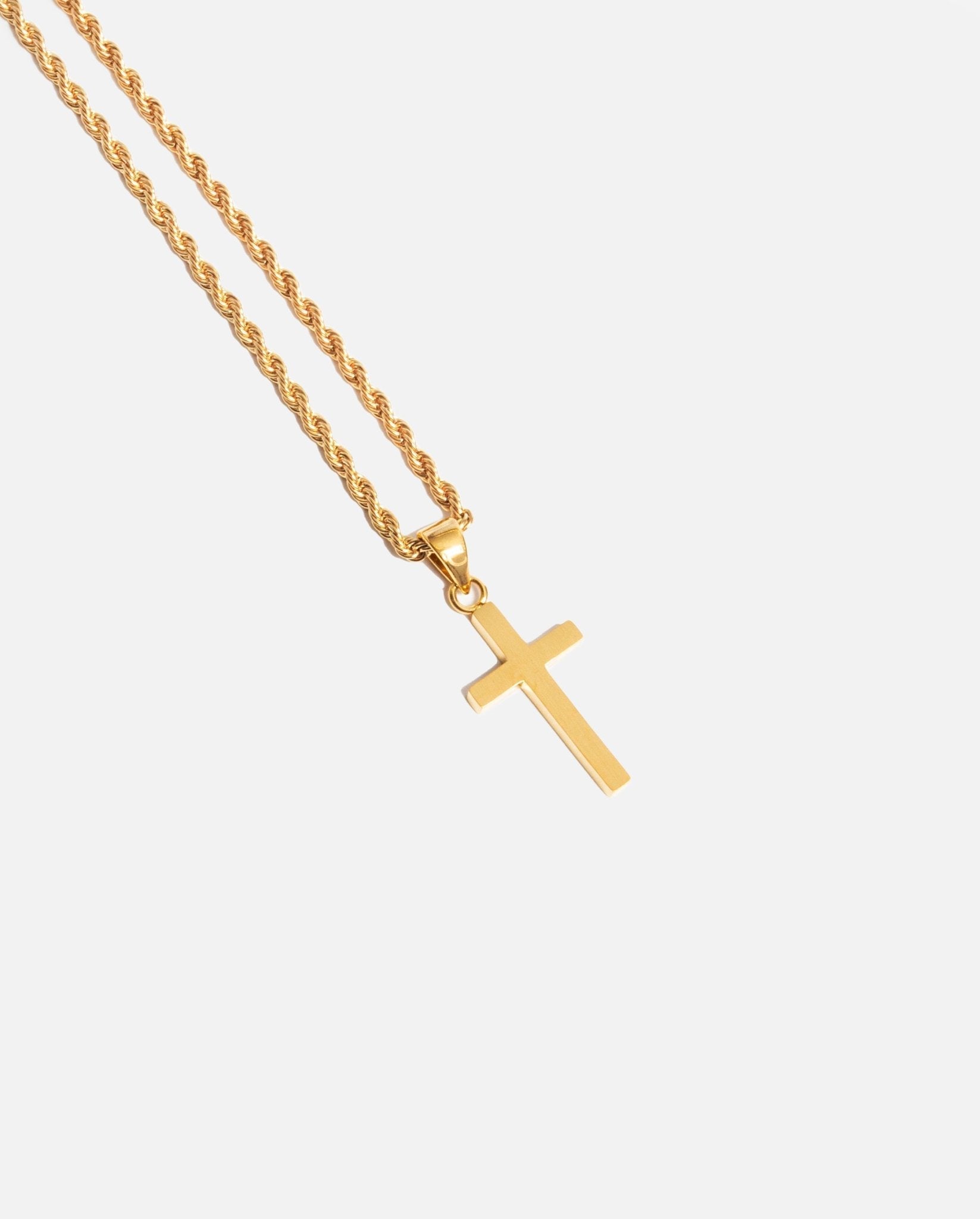 Plain Cross Pendant - Gold - Cernucci