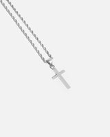 Plain Cross Pendant - White Gold - Cernucci