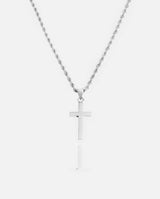 Plain Cross Pendant - White Gold - Cernucci