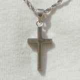 Plain Cross Pendant - White Gold - Cernucci