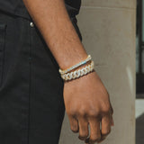 Prong Link + Tennis Bracelet Bundle - Gold - Cernucci