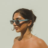 Rectangular Sunglasses - Blue - Cernucci