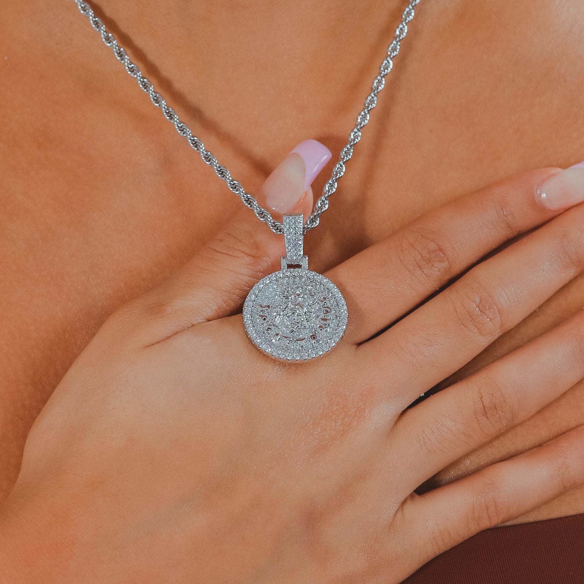 Sagittarius Zodiac Pendant - White Gold - Cernucci