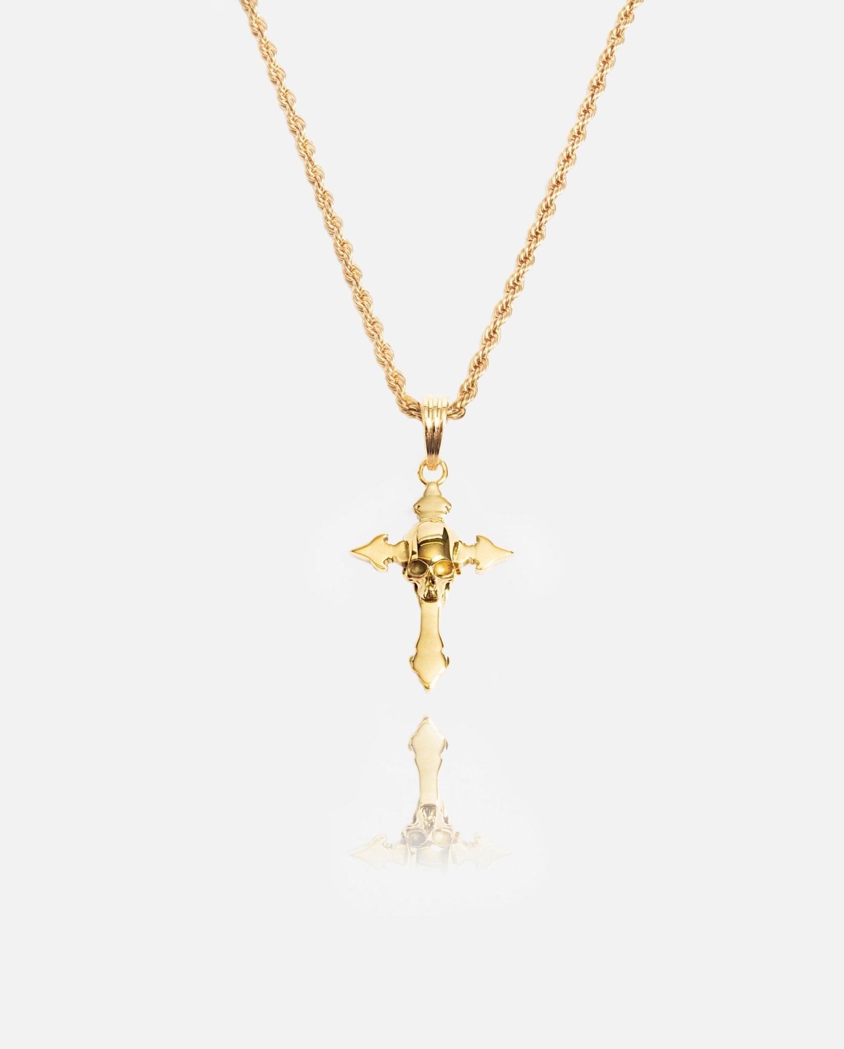 Skull Cross Pendant - Gold - Cernucci