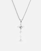 Skull Cross Pendant - White Gold - Cernucci