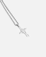Skull Cross Pendant - White Gold - Cernucci