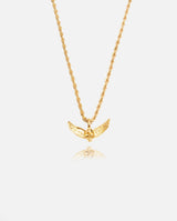 Skull Wings Pendant - Gold - Cernucci