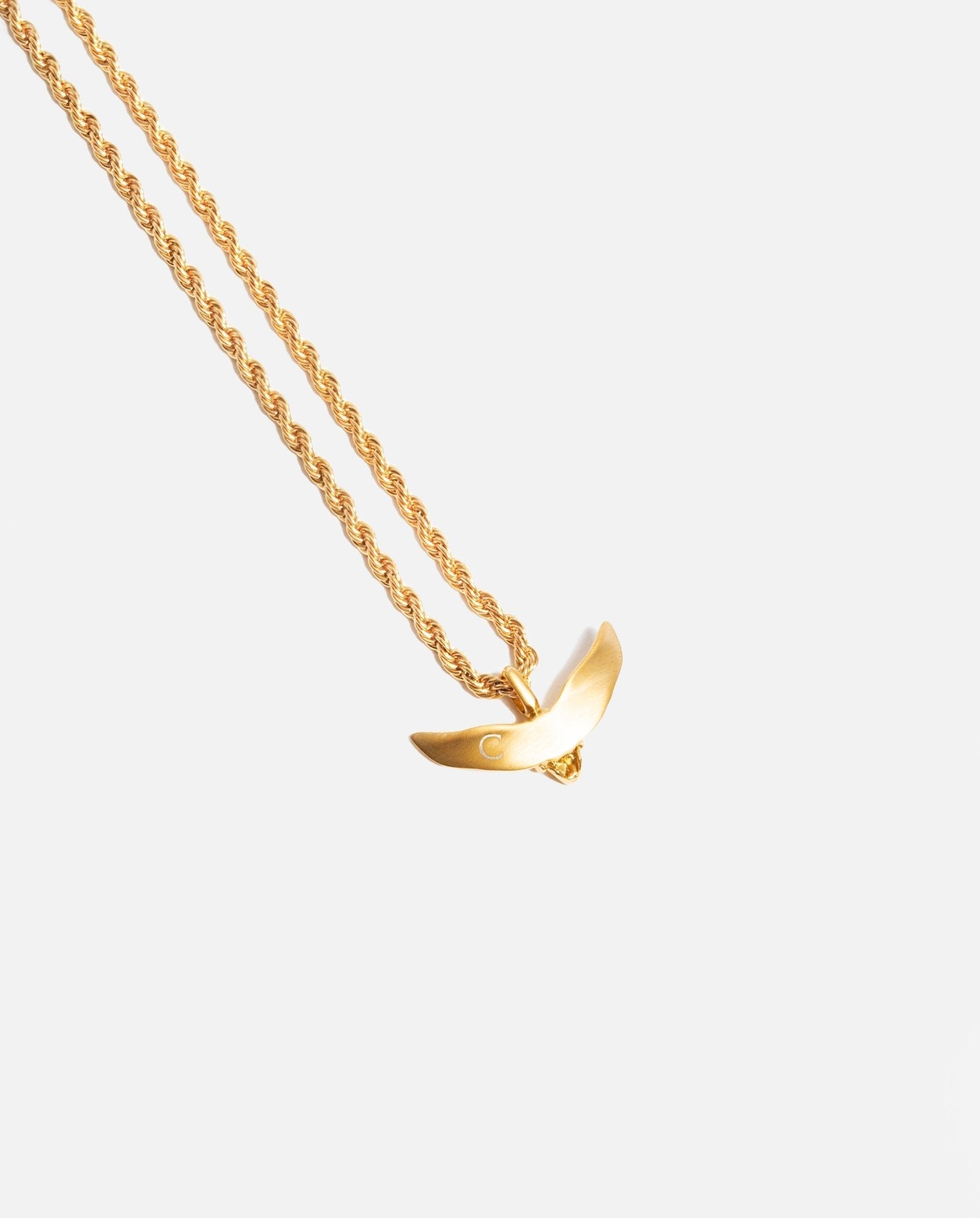 Skull Wings Pendant - Gold - Cernucci