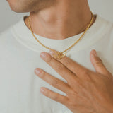 Skull Wings Pendant - Gold - Cernucci