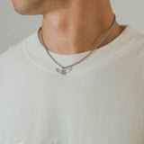 Skull Wings Pendant - White Gold - Cernucci