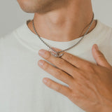 Skull Wings Pendant - White Gold - Cernucci