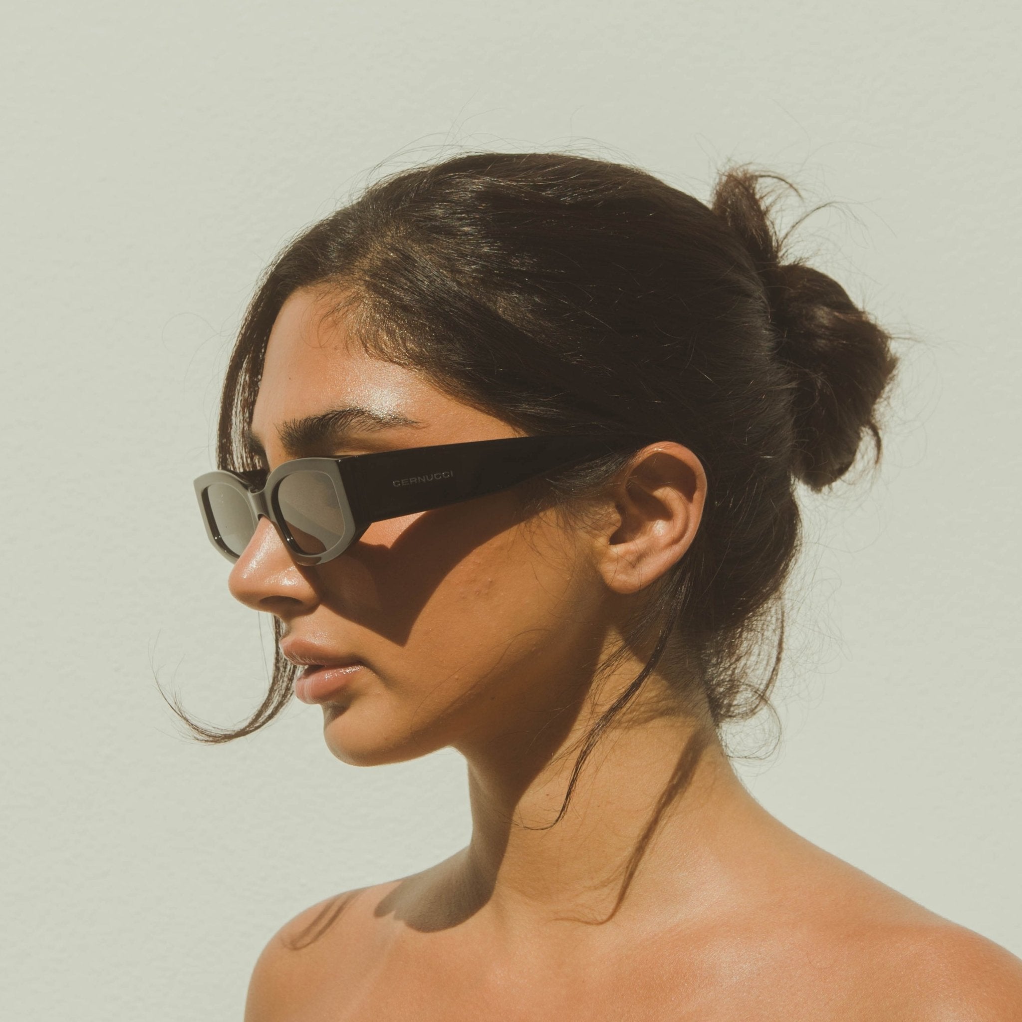Slim Sunglasses - Black - Cernucci