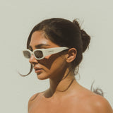 Slim Sunglasses - Ecru - Cernucci