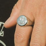 Smiley Ring - White Gold - Cernucci