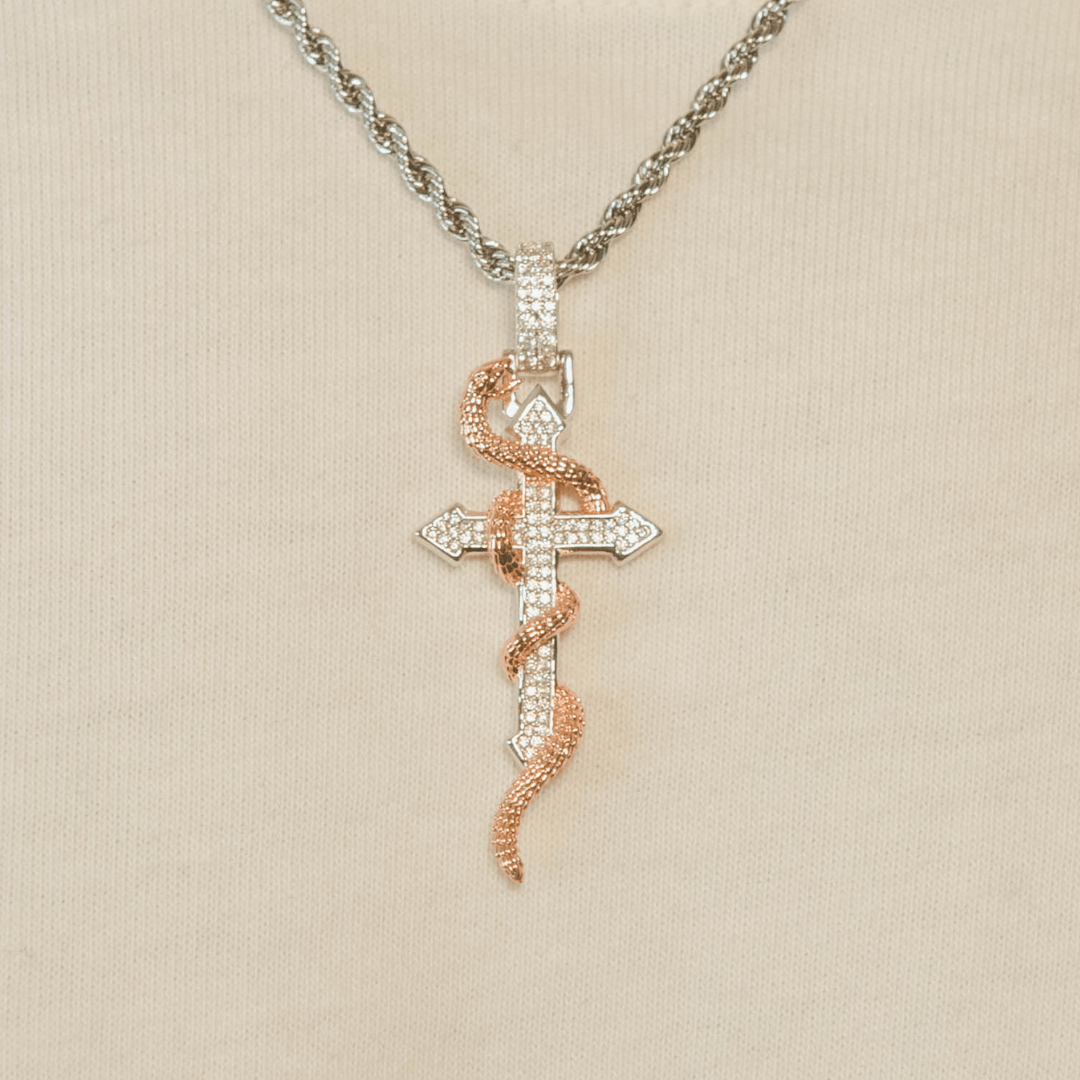 Snake & Cross Pendant - Design Comp - Cernucci