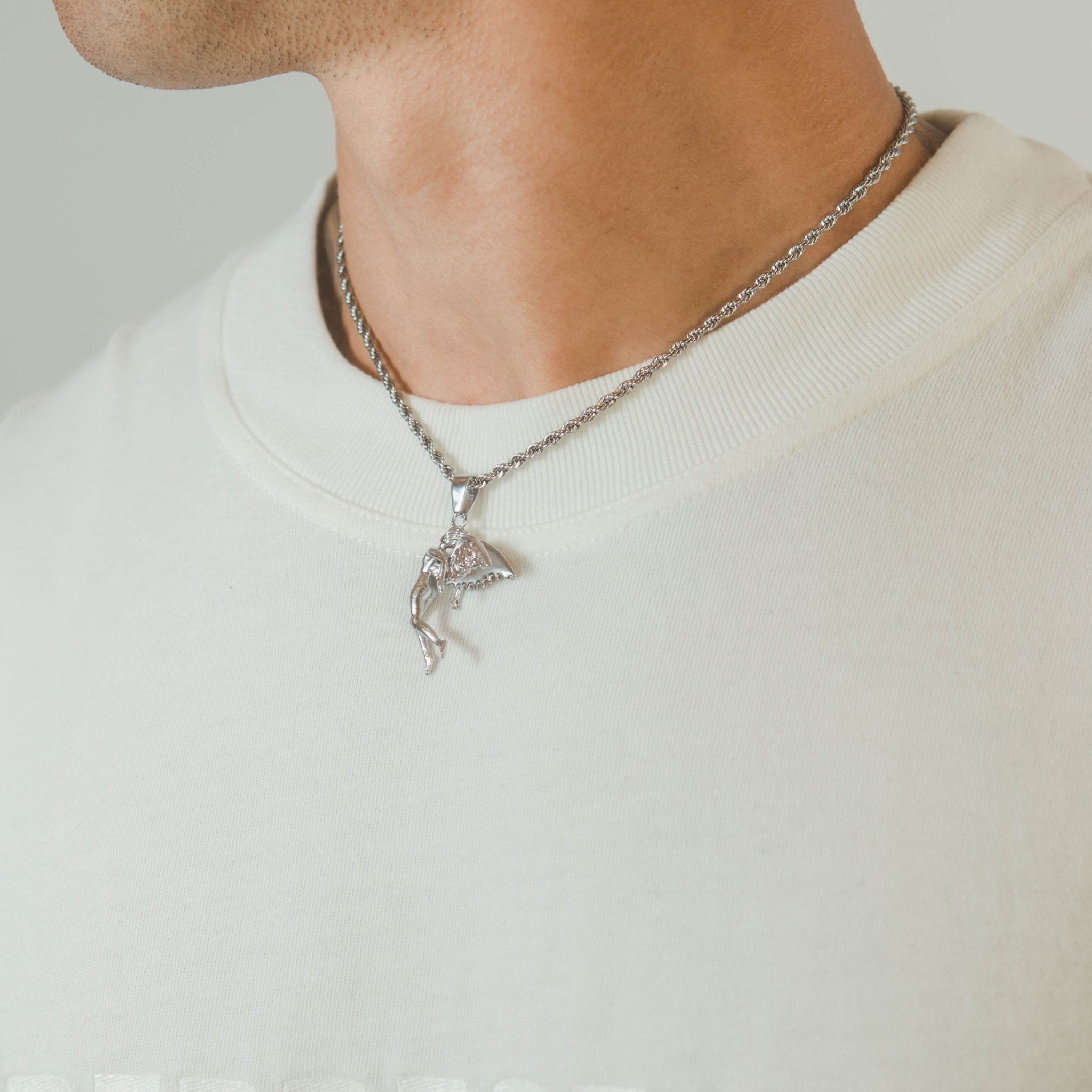 Spirit of Icarus Pendant - White Gold - Cernucci