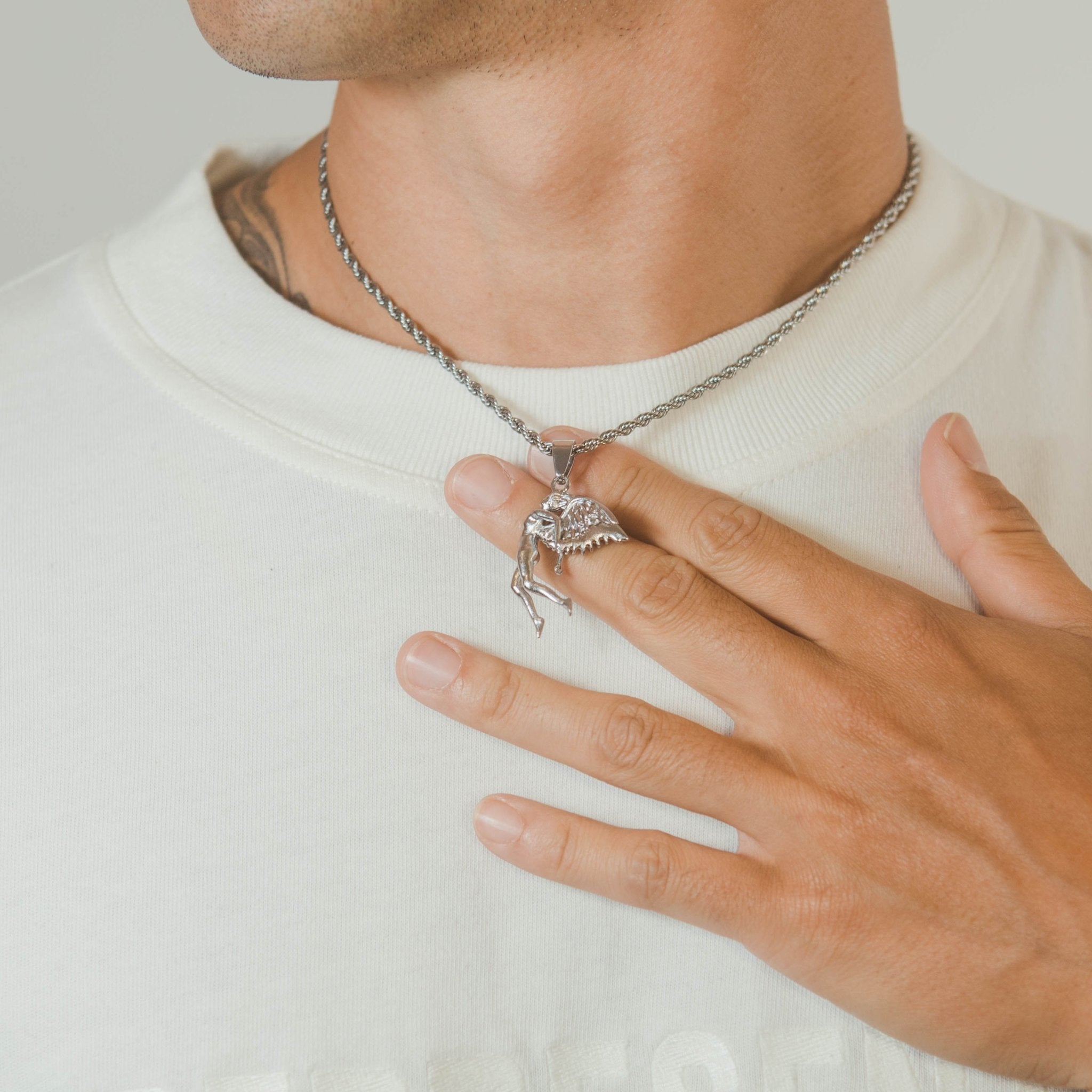 Spirit of Icarus Pendant - White Gold - Cernucci