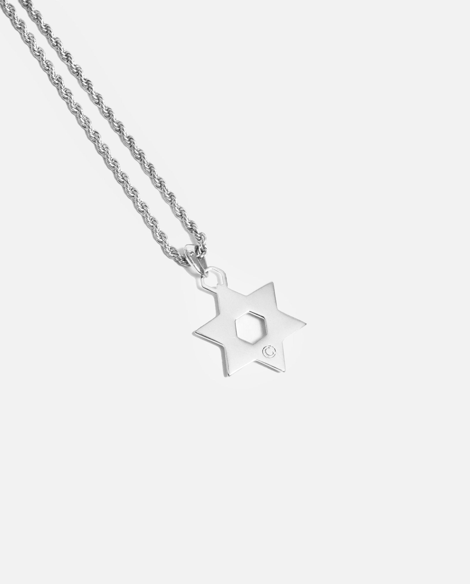 Star of David Pendant - White Gold - Cernucci