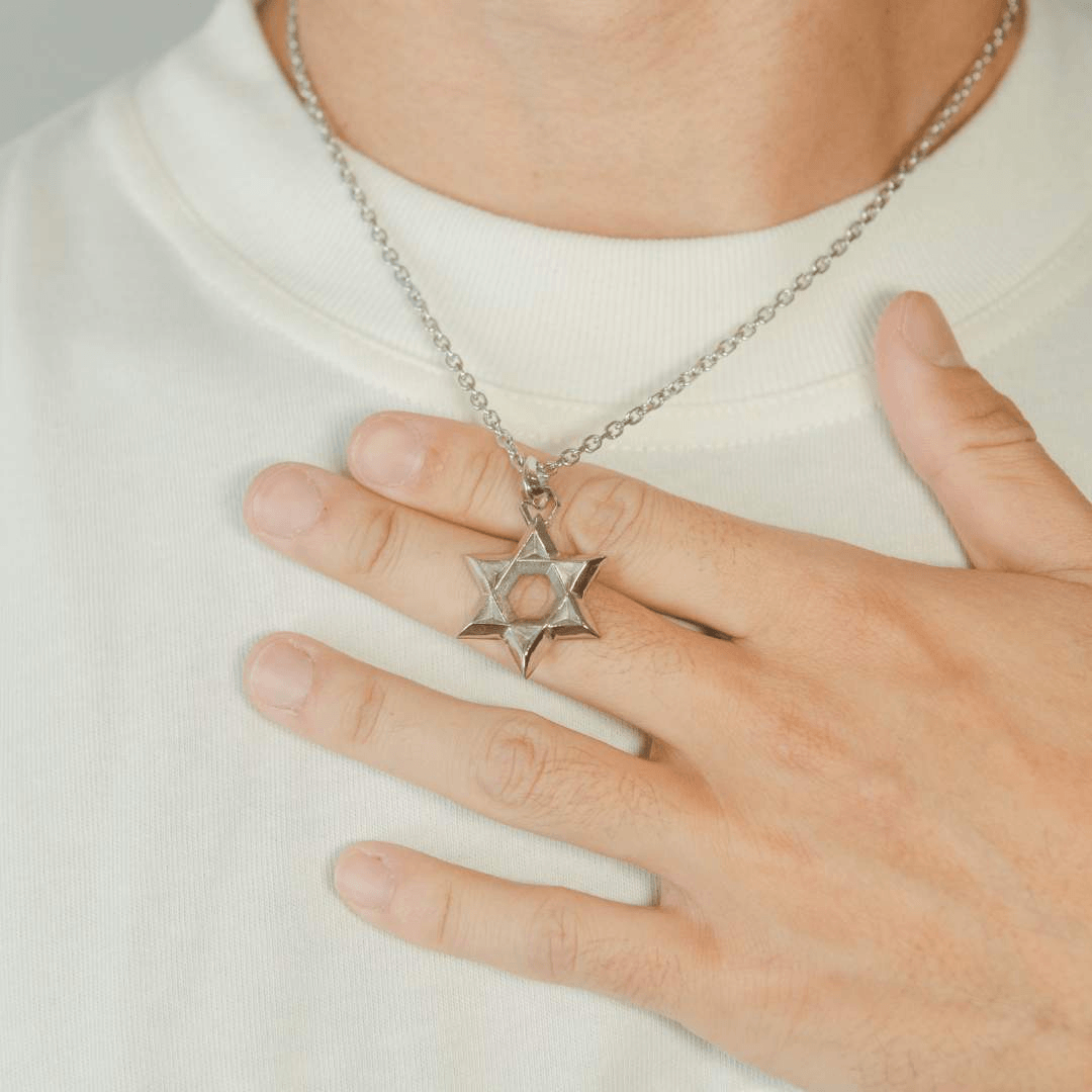 Star of David Pendant - White Gold - Cernucci