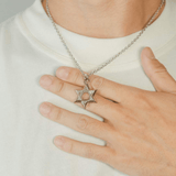 Star of David Pendant - White Gold - Cernucci