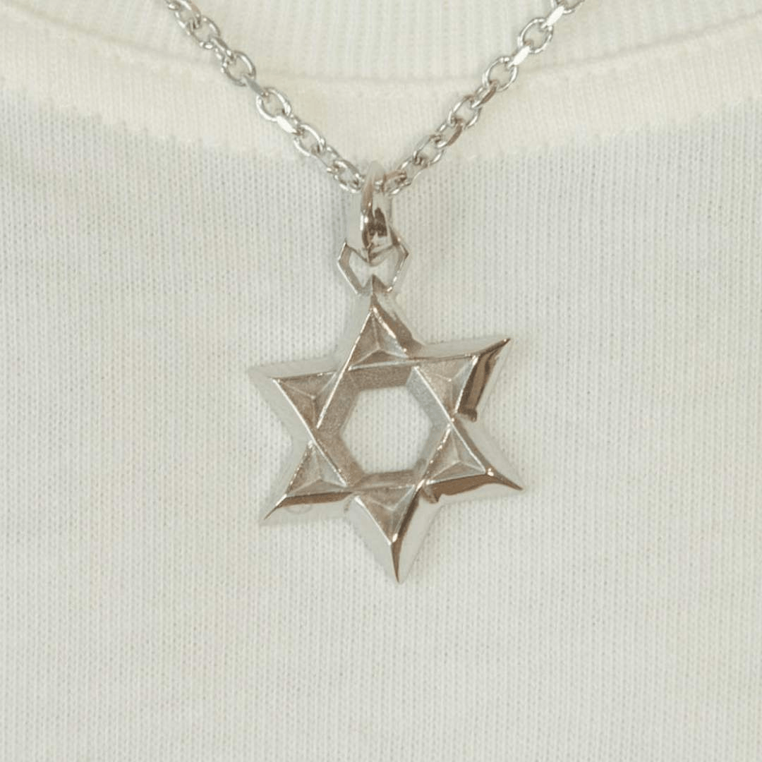 Star of David Pendant - White Gold - Cernucci