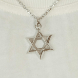 Star of David Pendant - White Gold - Cernucci