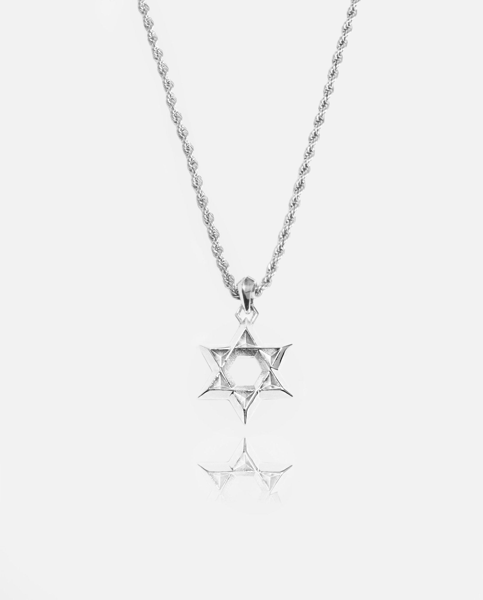 Star of David Pendant - White Gold - Cernucci