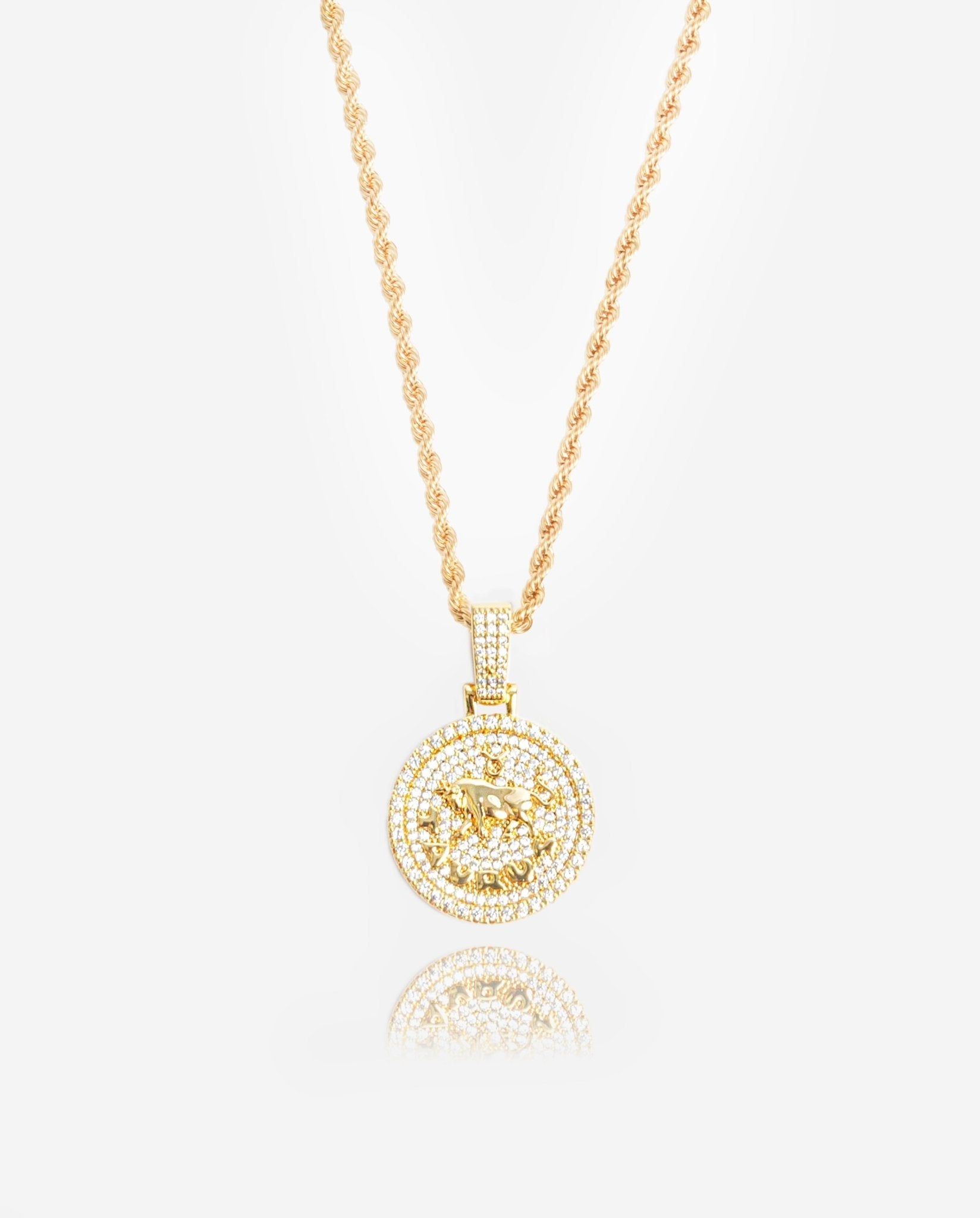 Taurus Zodiac Pendant - Gold - Cernucci