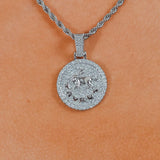 Taurus Zodiac Pendant - White Gold - Cernucci