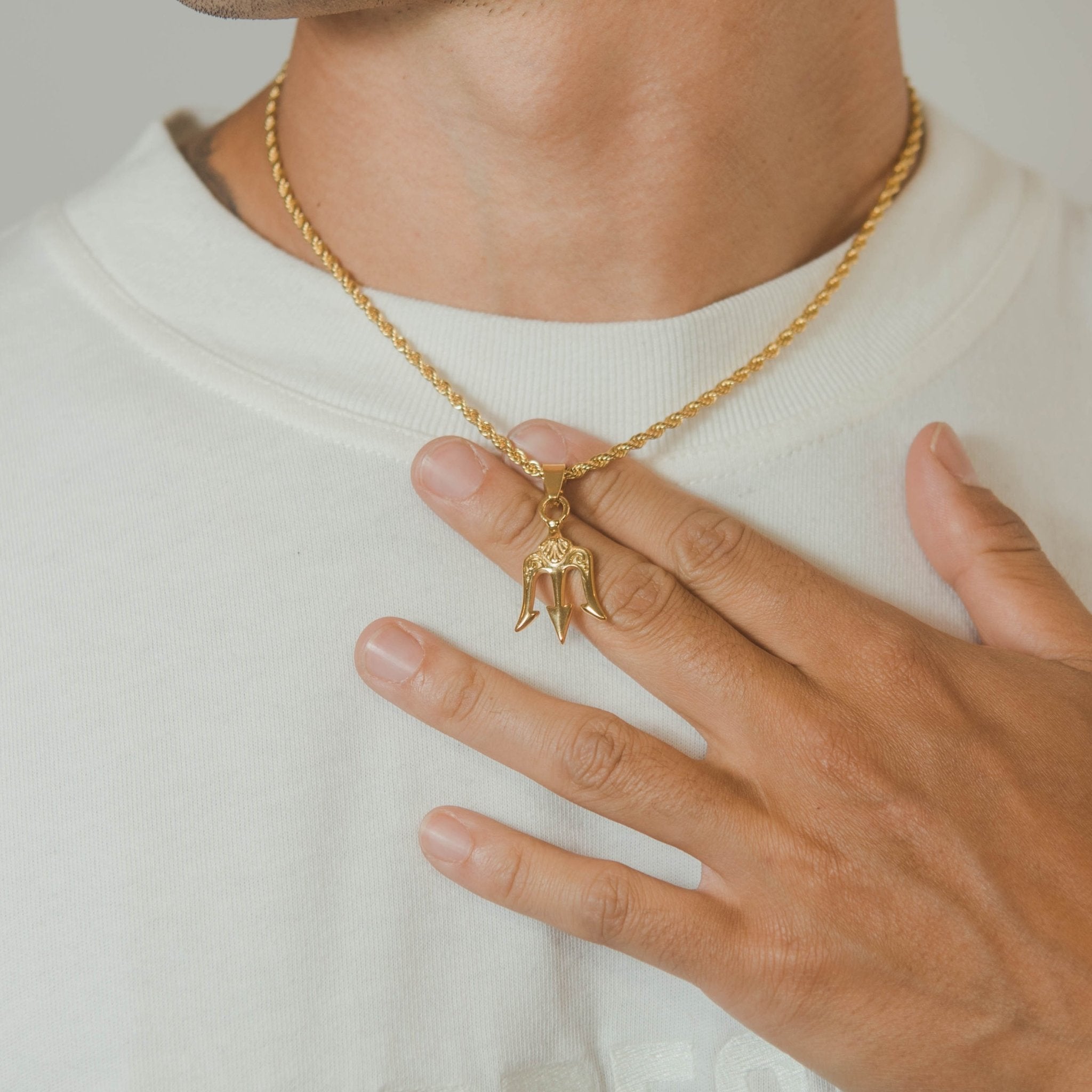 Trident Pendant - Gold - Cernucci